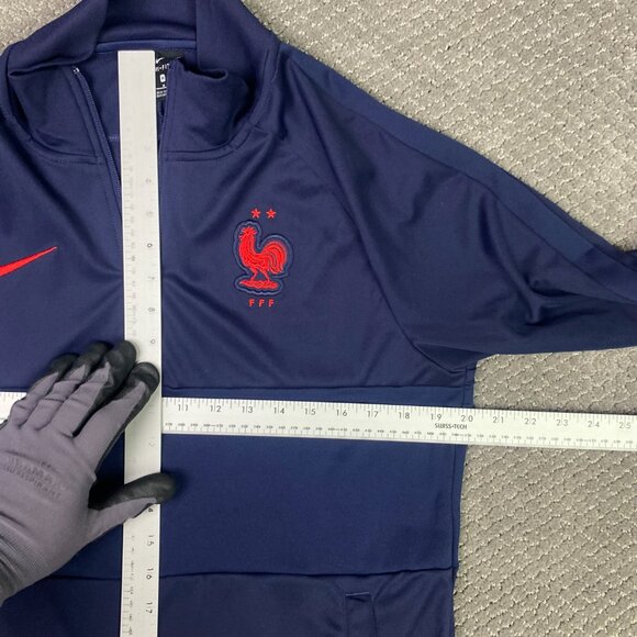 Nike France National Team Football Track Jacket Men's Medium Blue Training Zip - Picture 8 of 10